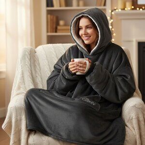 TheComfy Oversized Pile Fleece lined hoodie